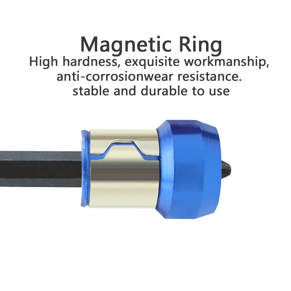 6.35mm Magnetic Bit Alloy Batch Head Magnetic Ring Screwdriver Bit Anti-Corrosion Cross Head Positioner Electric Drill bit