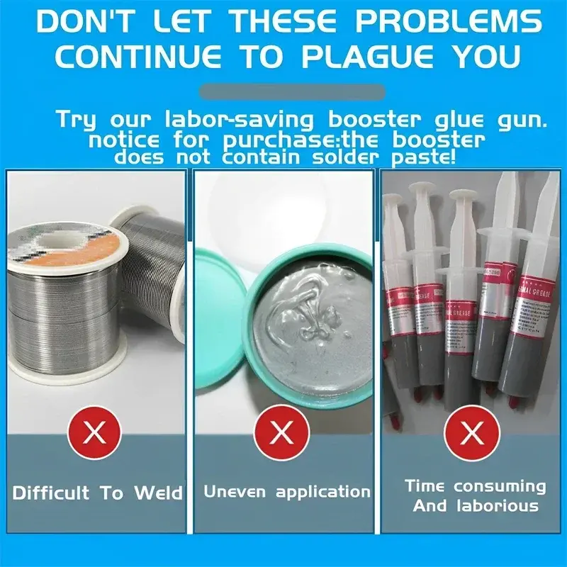 Labor Saving Alloy Steel Tube Piston Repair Tools Plunger Dispenser Propulsion Tool Manual Syringe Solder Paste Booster