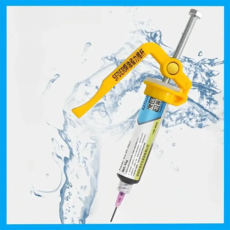 Labor Saving Alloy Steel Tube Piston Repair Tools Plunger Dispenser Propulsion Tool Manual Syringe Solder Paste Booster