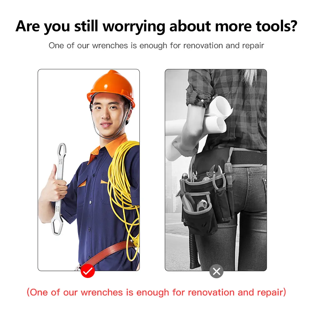8-22mm Universal Torx Wrench Board Adjustable Double-head Torx Spanner Self-tightening Glasses Wrench Multi-purpose Hand Tools