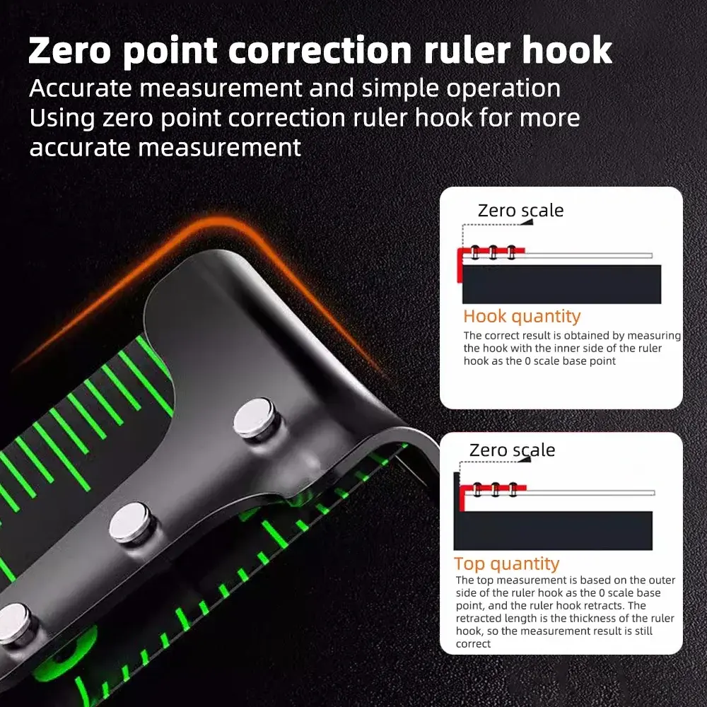Metric Measuring Tape Self Locking Fluorescent Steel Tape Measure High Precision Wear-resistant Ruler Measuring Tools 5/7.5/10M