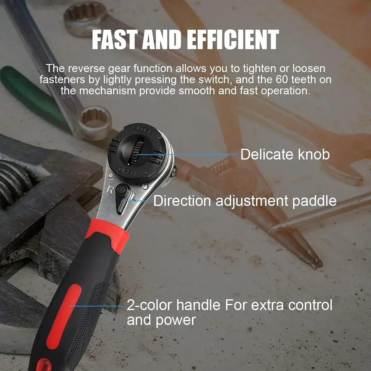 Adjustable 6-22 Ratchet Wrench Multi-Function Auto Repair Quick Release Combinat
