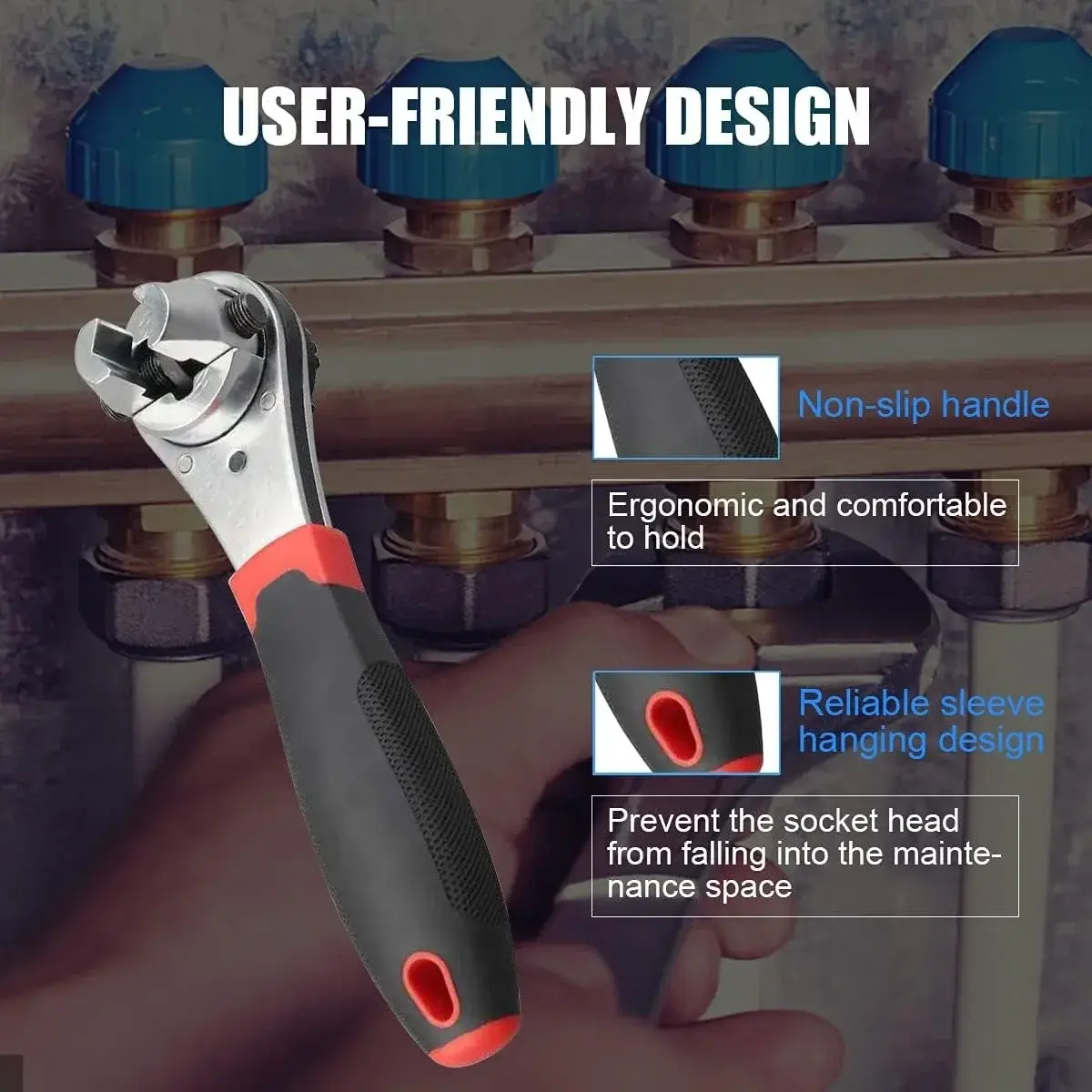 Adjustable 6-22 Ratchet Wrench Multi-Function Auto Repair Quick Release Combinat