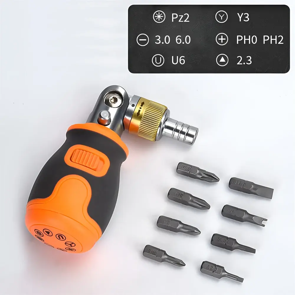 8 in 1 Adjustable Mini Ratchet Screwdriver Precision Multi Tools With Magnetic Bits Suitable For Mobile Phone Repair Hand Tools