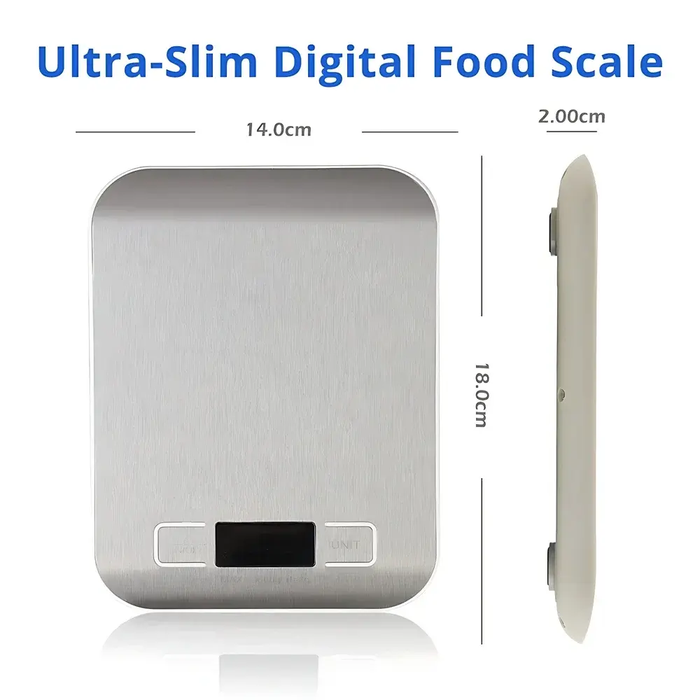 Digital Kitchen Scale Stainless Steel Portable Kitchen Food Scale LED Display Electronic Jewelry Baking Weight Scales