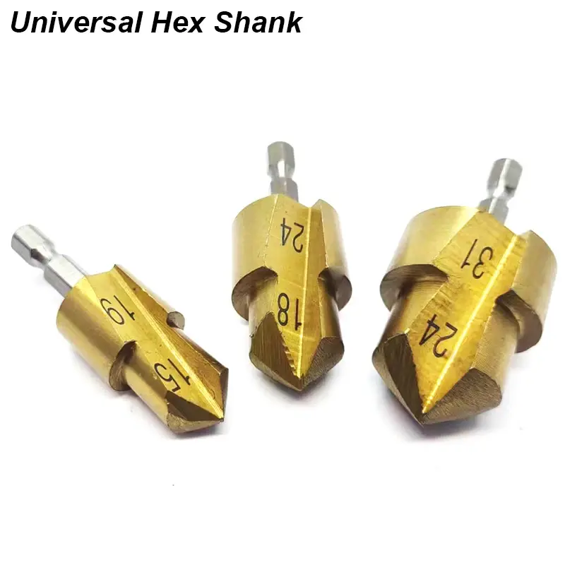 3Pcs PPR Lifting,Stepped Drill Bit,Hexagon Shank Water Pipe Connection Tool 20/25/32mm,Full Open Process Drill Bit Drilling Tool