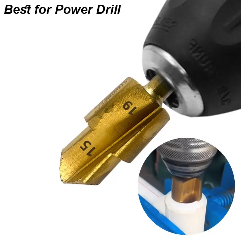 3Pcs PPR Lifting,Stepped Drill Bit,Hexagon Shank Water Pipe Connection Tool 20/25/32mm,Full Open Process Drill Bit Drilling Tool