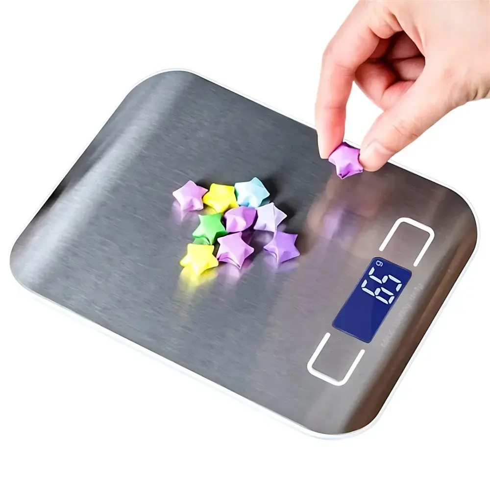 Digital Kitchen Scale Stainless Steel Portable Kitchen Food Scale LED Display Electronic Jewelry Baking Weight Scales