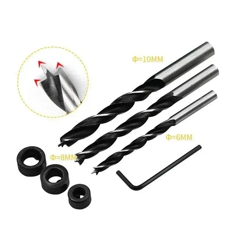 15 Degree Woodworking Oblique Hole Locator Drill Bits Pocket Hole Jig Kit Angle Drill Guide Set Hole Puncher DIY Carpentry Tools