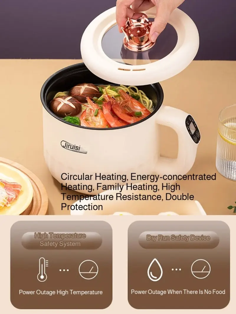 UK Standard Mini Electric Cooker Non-stick Cooking 1-2 People  Stir-Fry Steam Cooking Multi-Function Small Electric Pot Rice