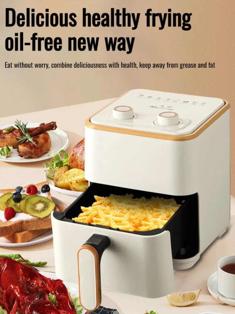 3.2L Air Fryer Electric Fryer Cooking Large Capacity Smart Oil Free French Fry Machine Oven Automatic Kitchen 360°Baking