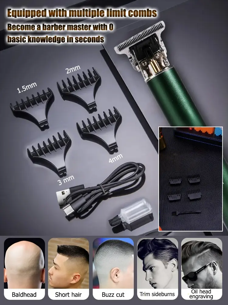 Electric Hair Clipper Hair Clipper Cordless Hair Trimmer Professional Hair Cutting Machine Electric Clipper Cordless Hair Trimme