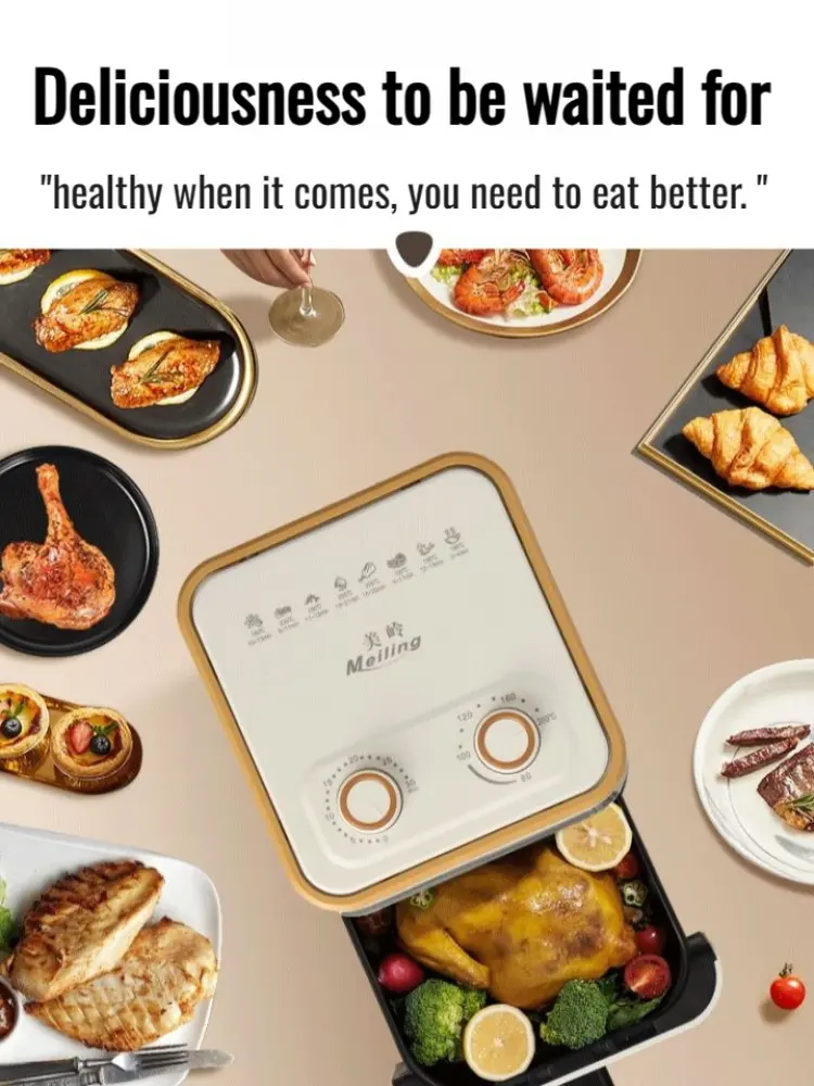3.2L Air Fryer Electric Fryer Cooking Large Capacity Smart Oil Free French Fry Machine Oven Automatic Kitchen 360°Baking