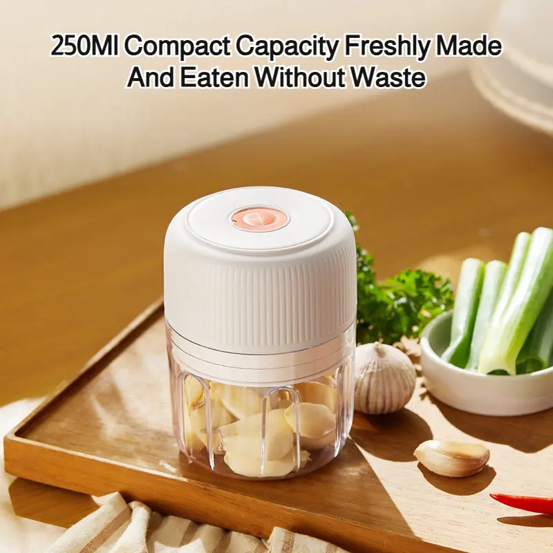 3 In 1 Electric Hand Garlic Mixer Mastery Speed Stranded Wireless Rechargeable Food Blender/Cordless Electric Garlic Masher