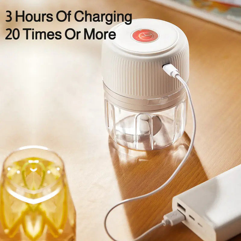 3 In 1 Electric Hand Garlic Mixer Mastery Speed Stranded Wireless Rechargeable Food Blender/Cordless Electric Garlic Masher