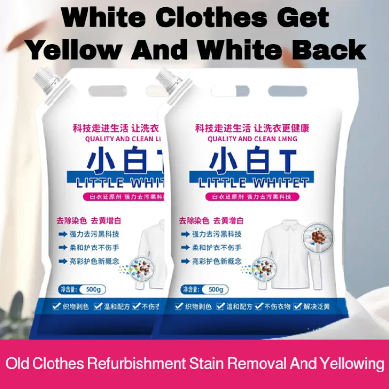 White T-Shirt Washing Powder Strong Stain Removal Yellowing And Whitening Bleach Anti-Staining Special Washing Powder For White