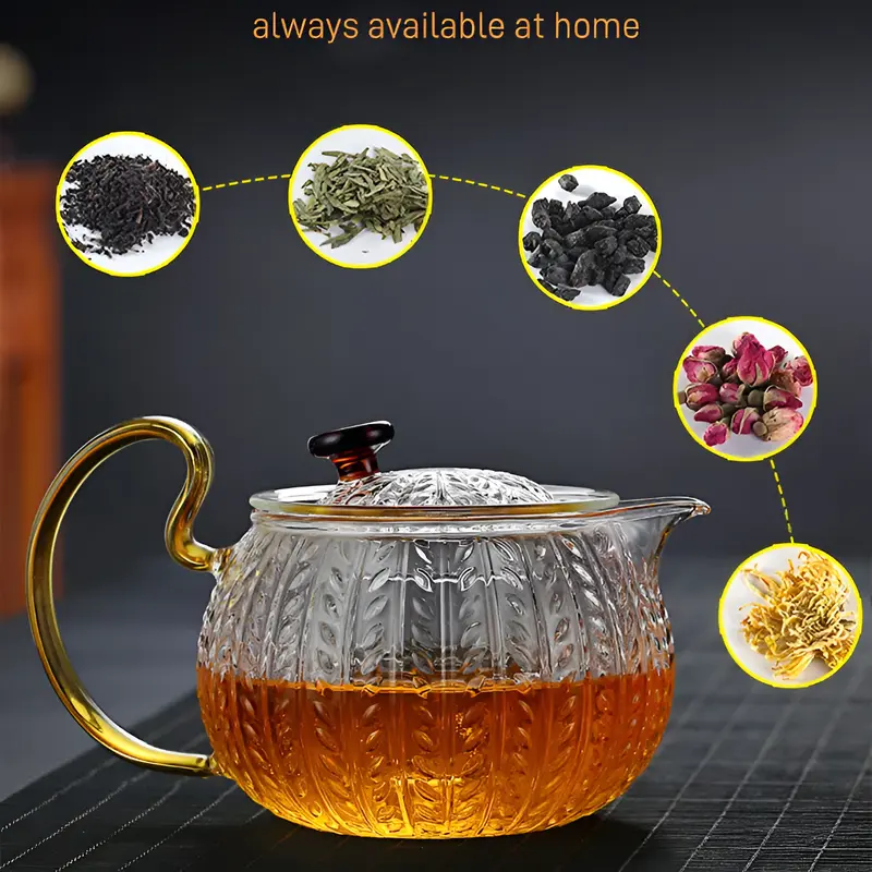 Glass Teapot Heatresistant Thickened Teapot Tea Water Separation Glass Teapot Tea Infuser Filter High Borosilicate Chinese Teawe