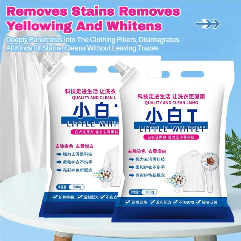 White T-Shirt Washing Powder Strong Stain Removal Yellowing And Whitening Bleach Anti-Staining Special Washing Powder For White
