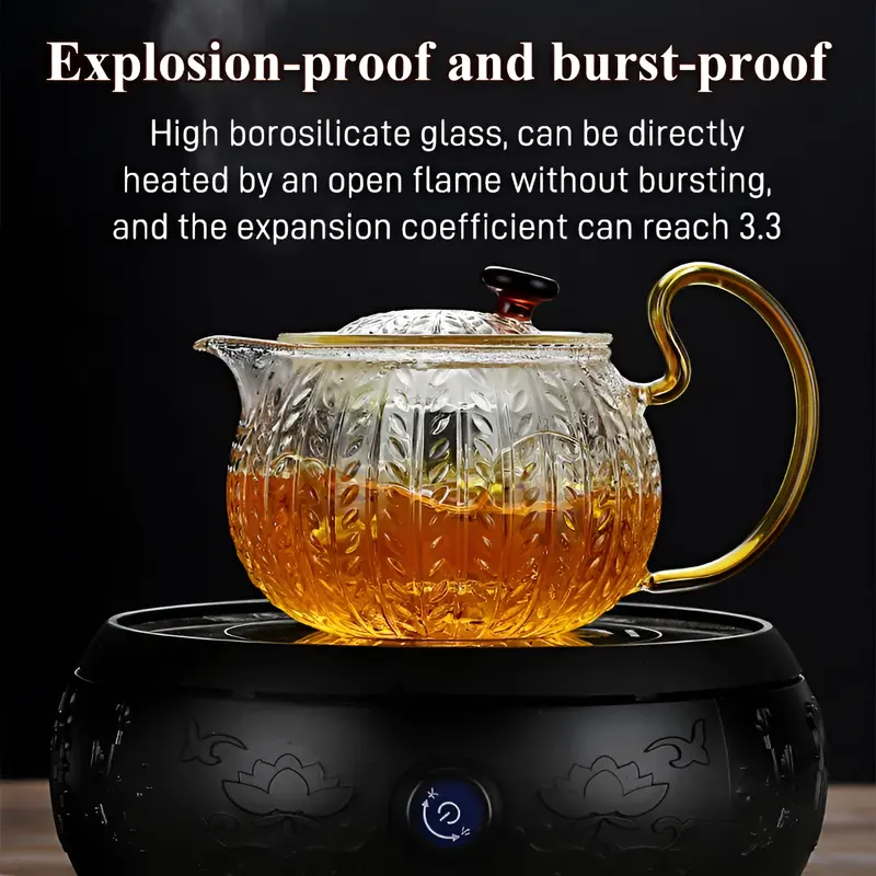 Glass Teapot Heatresistant Thickened Teapot Tea Water Separation Glass Teapot Tea Infuser Filter High Borosilicate Chinese Teawe
