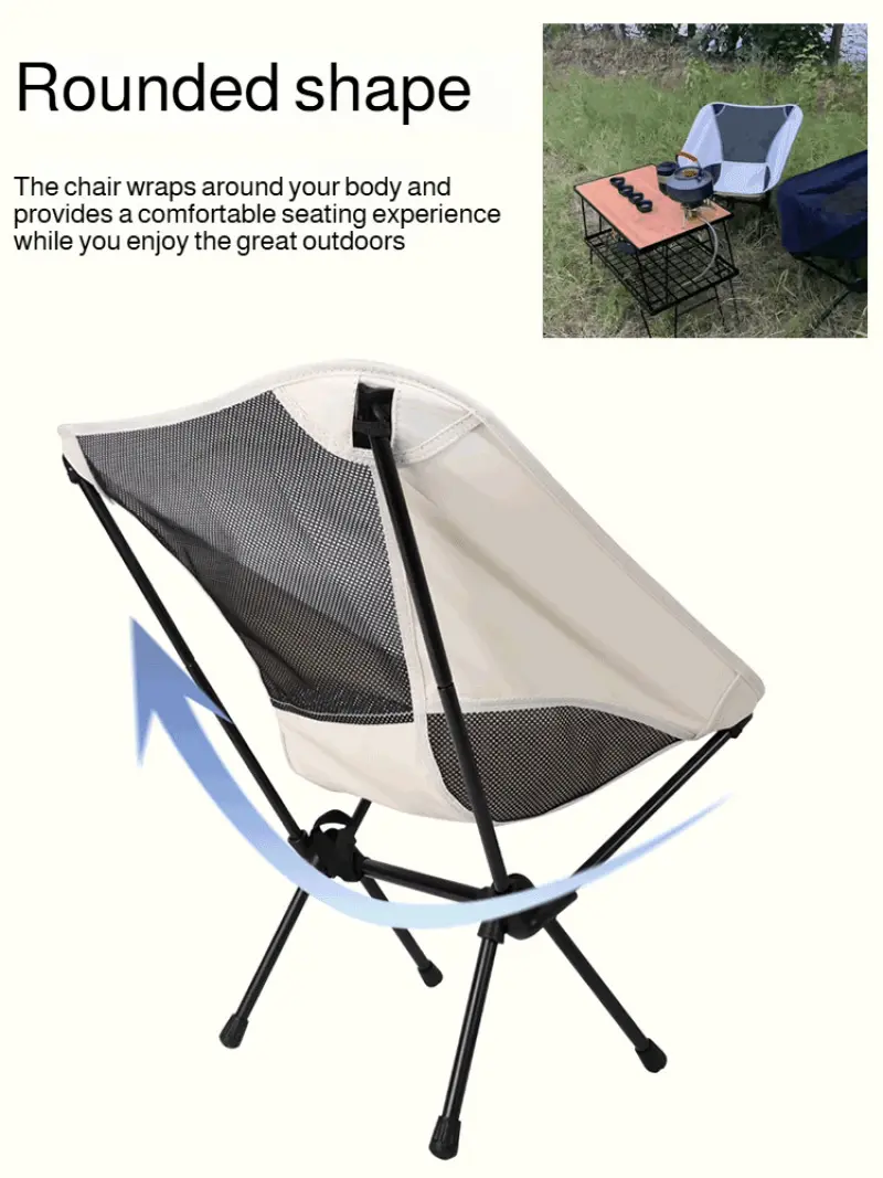 Outdoor Portable Stool Beach Backrest Chair Breathable Mesh Chair Painting Art Stool Fishing Chair