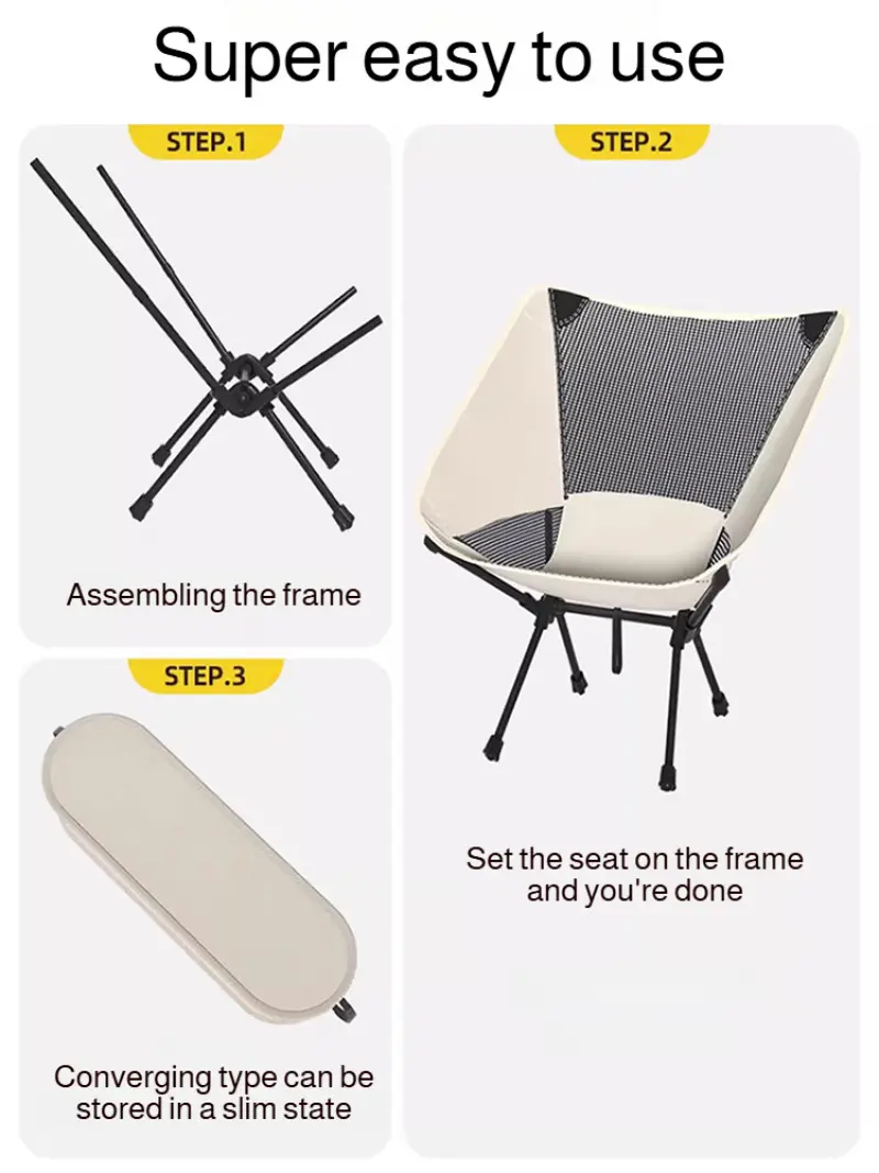 Outdoor Portable Stool Beach Backrest Chair Breathable Mesh Chair Painting Art Stool Fishing Chair
