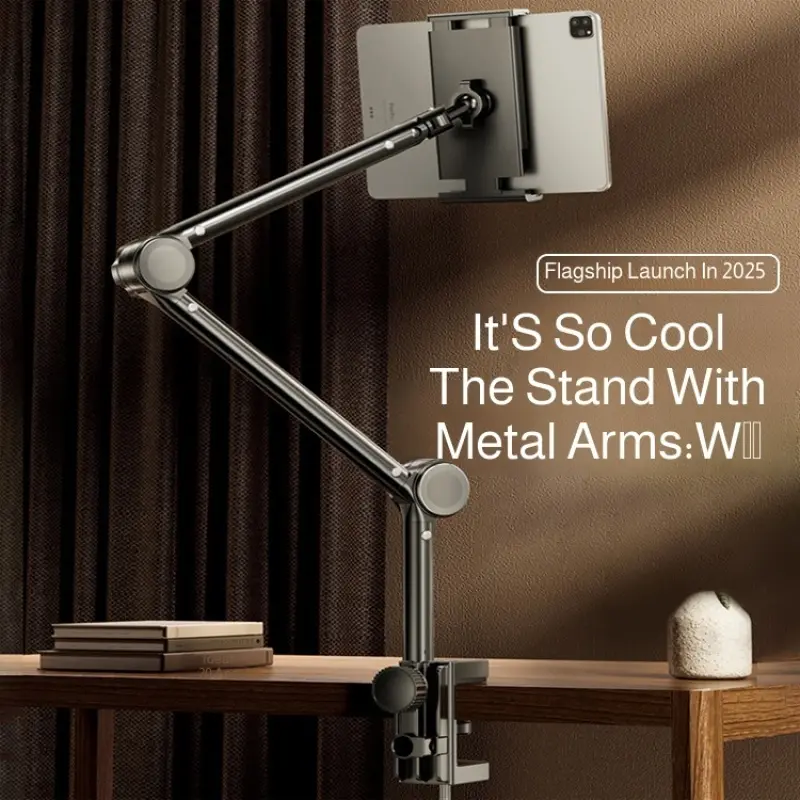 Bedside Phone Stand with Rotating Cantilever Adjustable Lazy Mobile Phone Stand for Bedside and Desktop  Live Broadcast Video