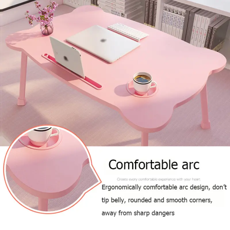 Bed with Vini bear lazy table tatami window bed desk cute computer desk