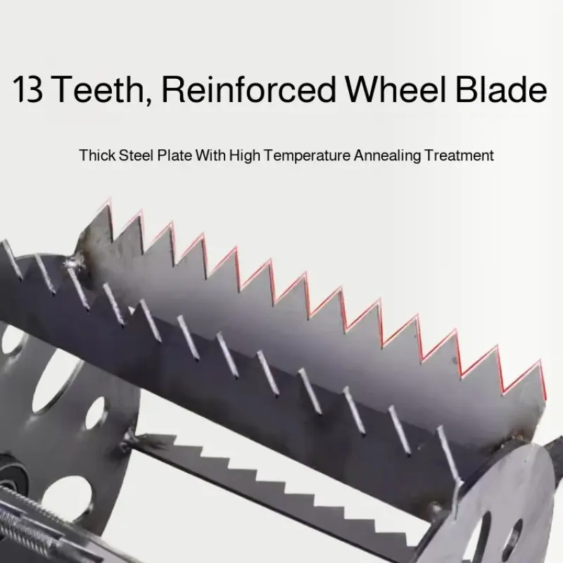 Agricultural Hoe Manganese Steel Thickened Upgraded Weeding Loosening Tool Wheeled Hand-push Weeding Hoe Sawtooth Agricultur Hoe