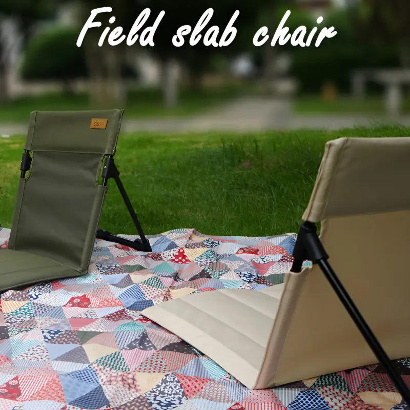 Outdoor chair ground chair outdoor camping back cushion chair portable folding chair tent leisure ch