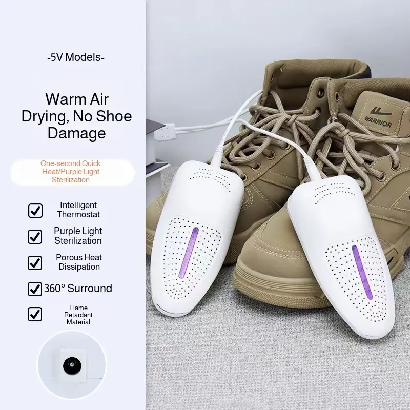 Portable Shoe Dryer USB UV Boot Shoe Dryer, 110V/220V, Timer, Bacterial Deodorization, Children's and Adults' Boot Shoe Dryer