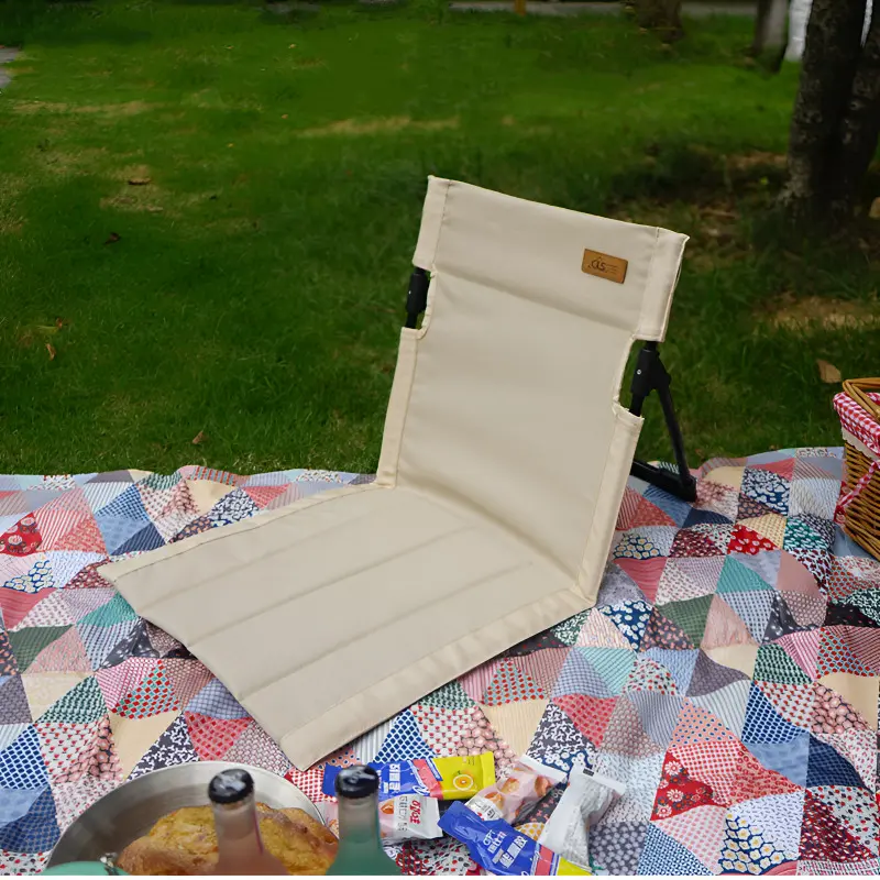 Outdoor chair ground chair outdoor camping back cushion chair portable folding chair tent leisure ch
