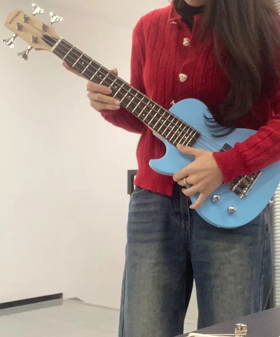 High Quality 4 Strings Electric Bass Guitar, Colourful 30 Inch Bassguitar, Children Bass Mini Guitar,Portable Travel Bass