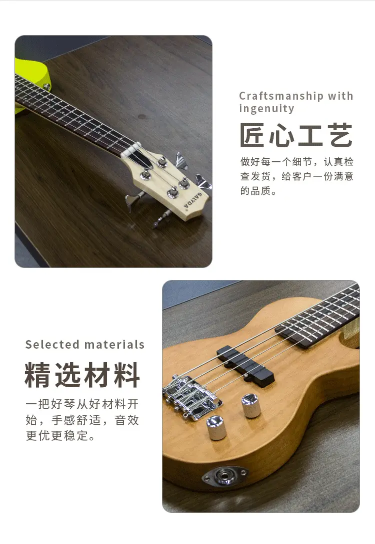 High Quality 4 Strings Electric Bass Guitar, Colourful 30 Inch Bassguitar, Children Bass Mini Guitar,Portable Travel Bass