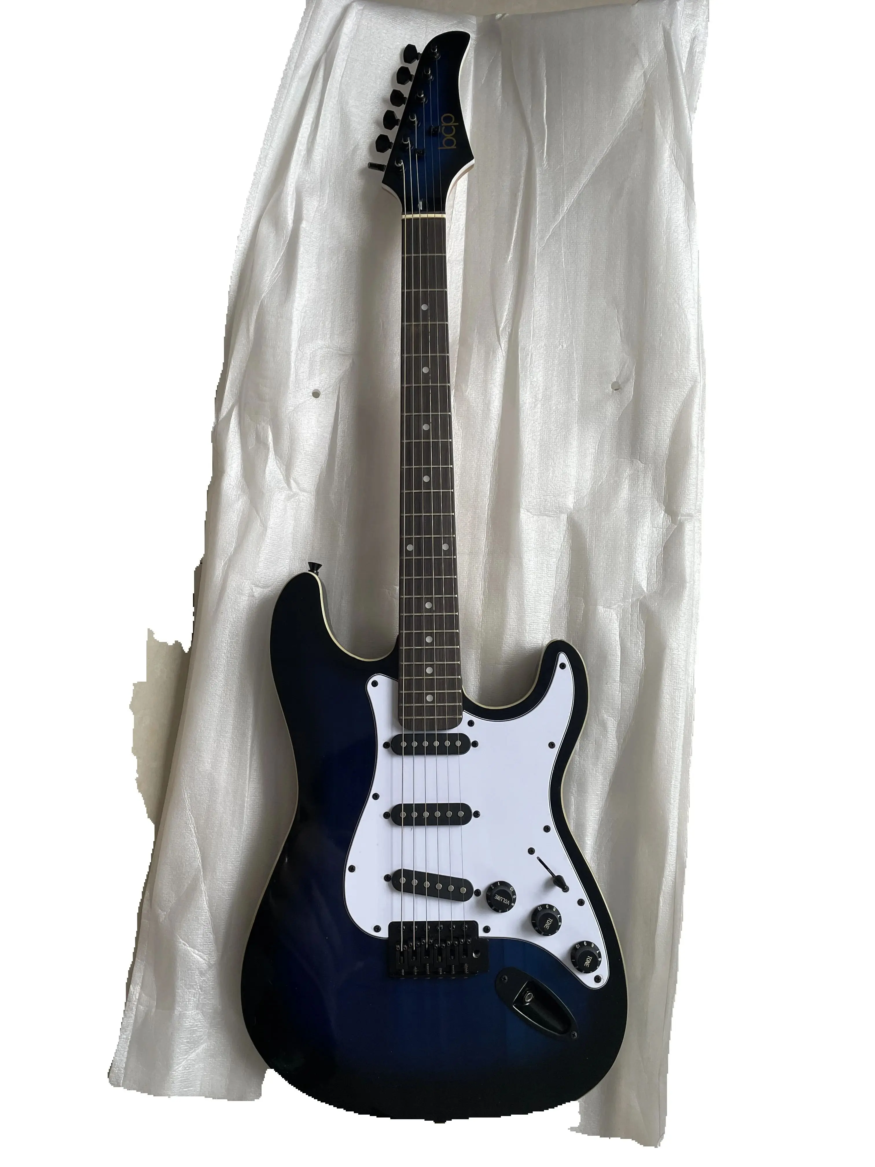 Customized Beautiful Blue Sunset Electric Guitar,Basswood Body,Maple Neck,Real Photos,6 Strings, In Stock, Send in 3 Days,