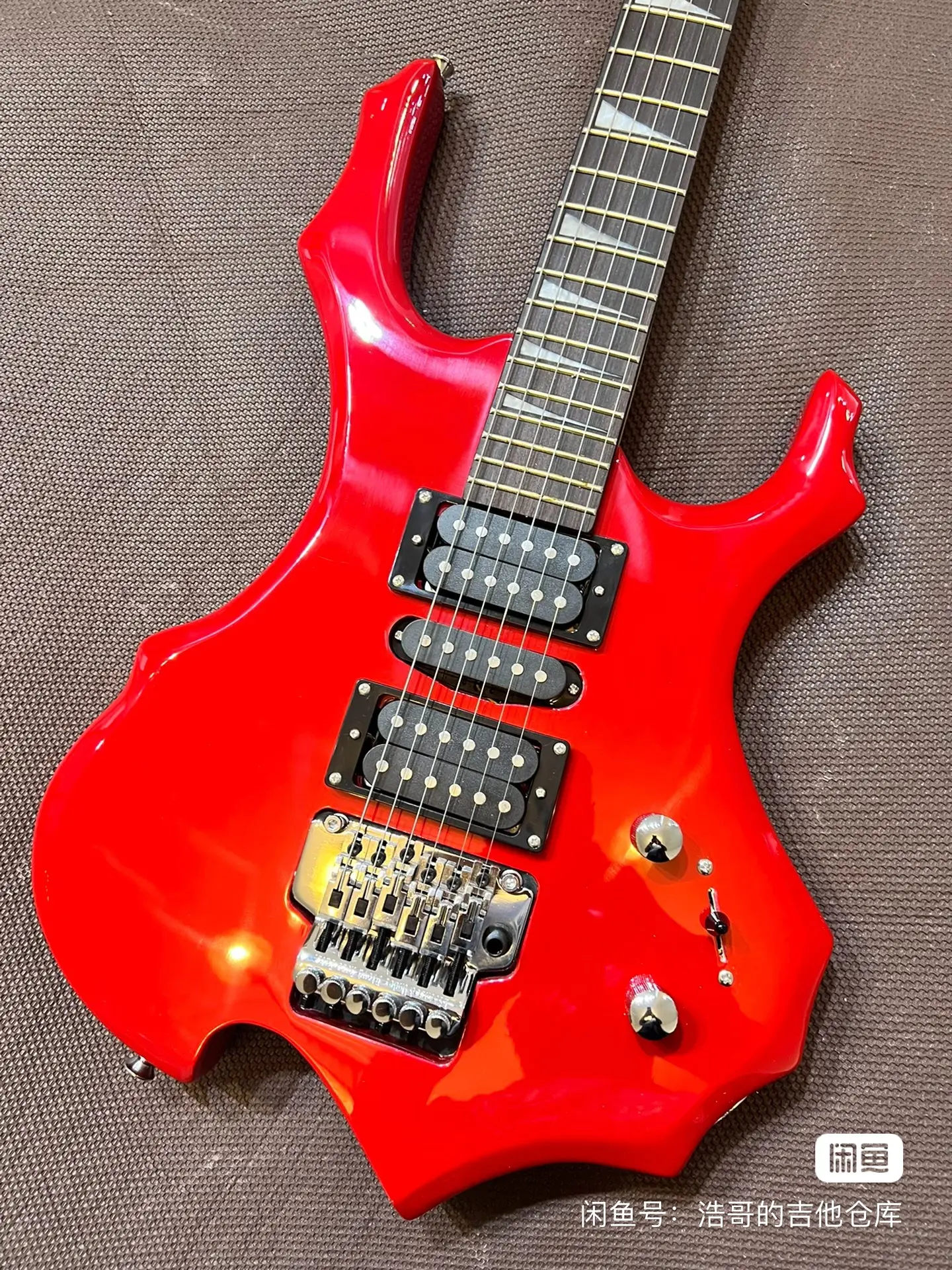 Only One Stock Electric Guitars Basswood Body Glossy Floyd Rose HSH Pickups Solid Wood Guitar Floydrose Style Real Photos