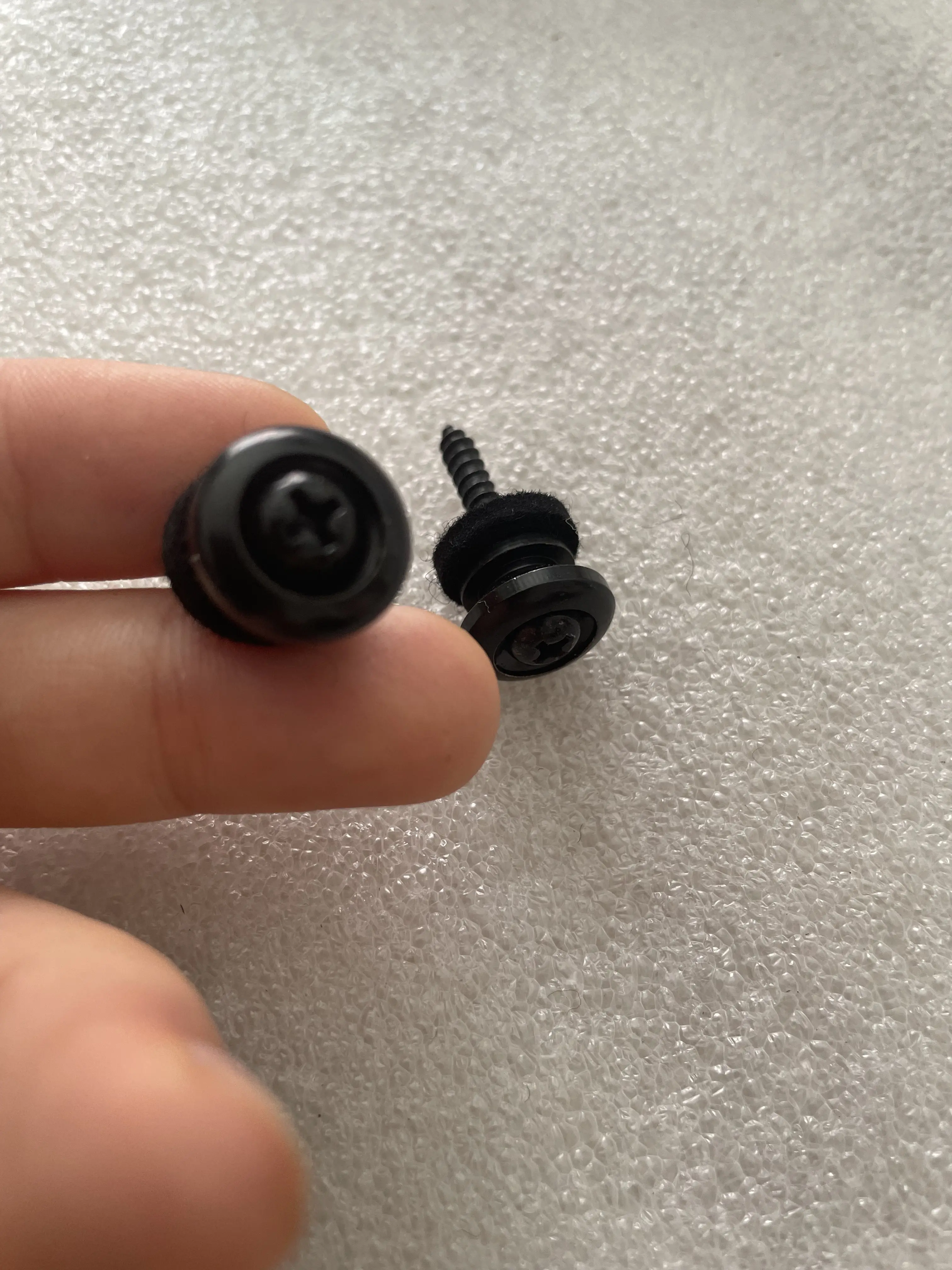 Guitar Strap Lock Locking Pegs Pin, Black Copper End, Button for Acoustic, Classical, Electric Bass, Ukulele Parts, 2Set