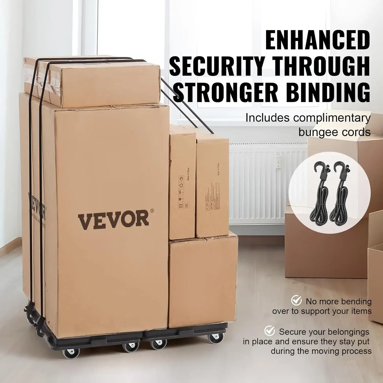Furniture Moving Dolly, 16 x 11in 500 lbs Capacity Furniture Movers Dollies 4 Wheels, Portable Moving Rollers Heavy Duty