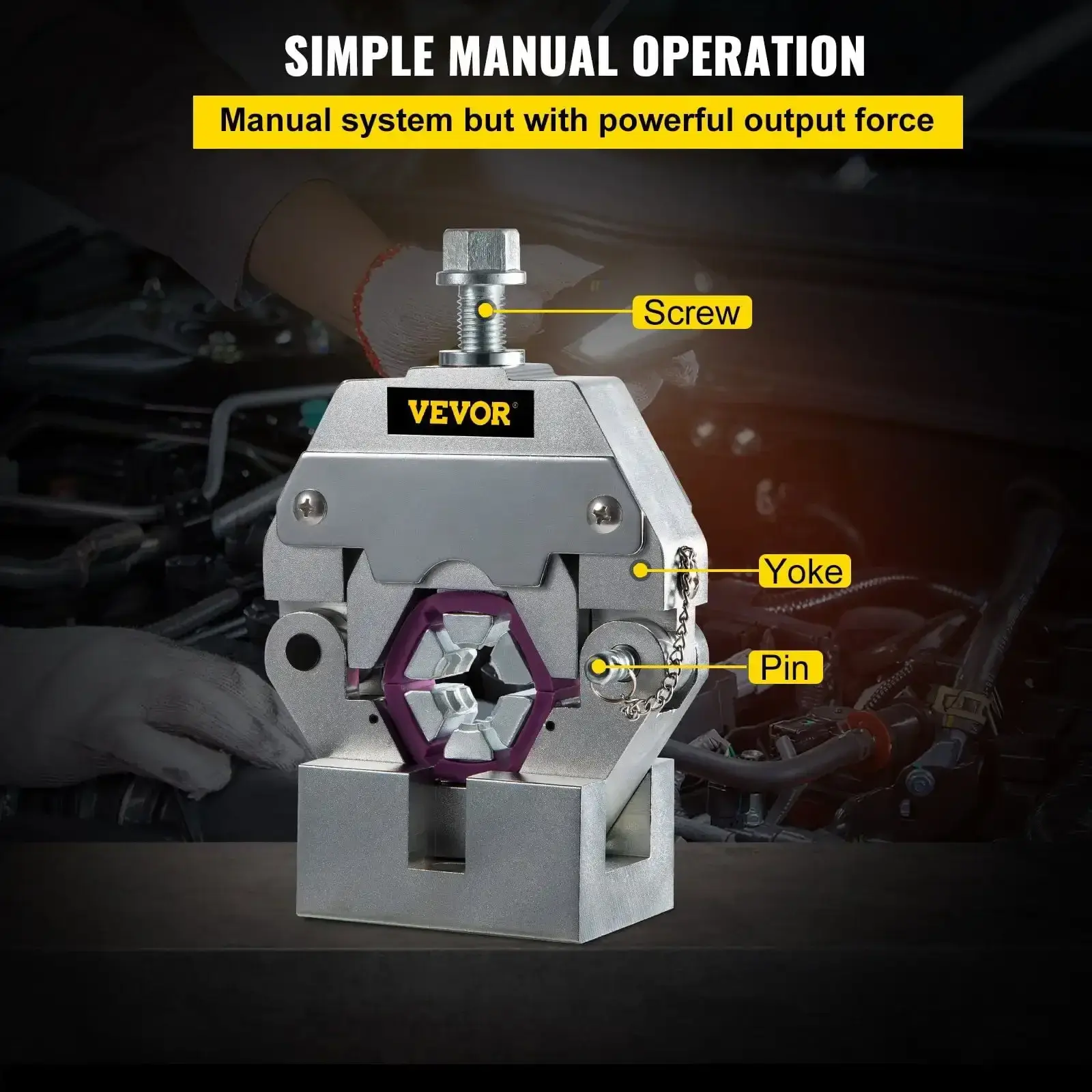 Manually Operated AC Hose Crimper Hydra-Krimp 71550 Manual AC Hose Crimper Kit Air Conditioning Repair Handheld Crimping Tool
