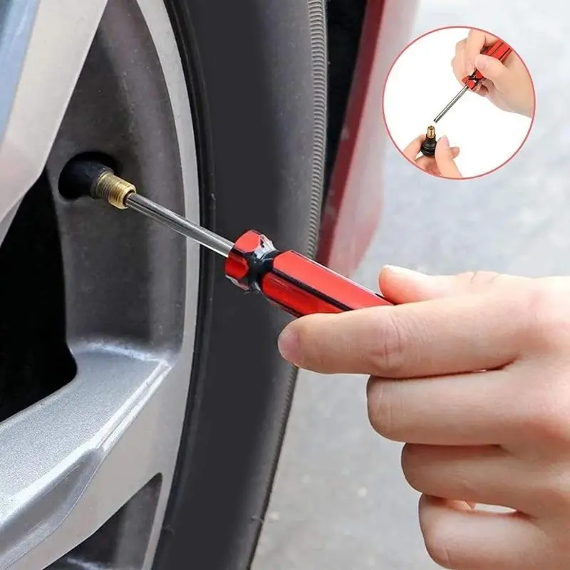 47pcs/Set TR412 Rubber Tire Valve Core Installation Tools Motorcycle Tire Valve Repair Removal Tool Kits Wheel Accessories