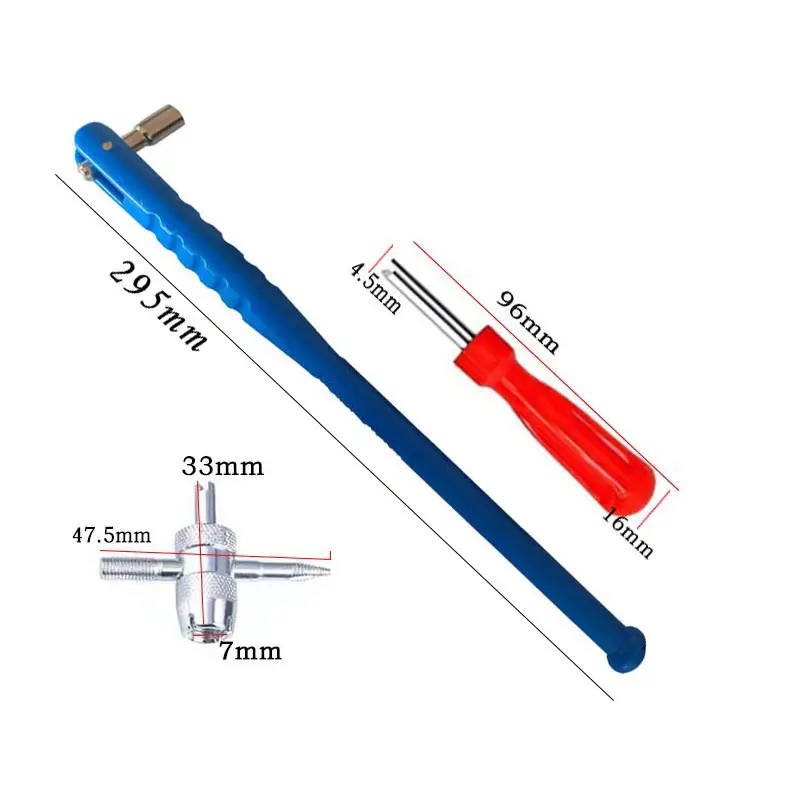 47pcs/Set TR412 Rubber Tire Valve Core Installation Tools Motorcycle Tire Valve Repair Removal Tool Kits Wheel Accessories