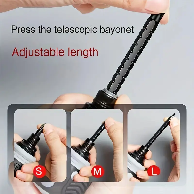 1pc 26-in-1 Adjustable Length Ratchet Screwdriver Set Metal Multi-Batch Head Labor-saving Tools Multifunctional Screwdriver
