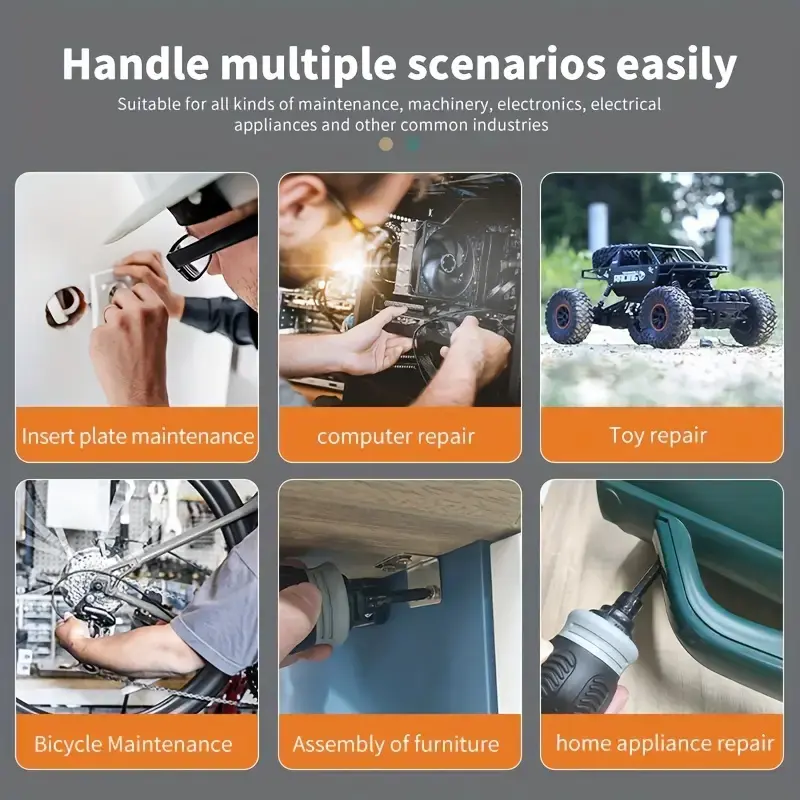 1pc 26-in-1 Adjustable Length Ratchet Screwdriver Set Metal Multi-Batch Head Labor-saving Tools Multifunctional Screwdriver