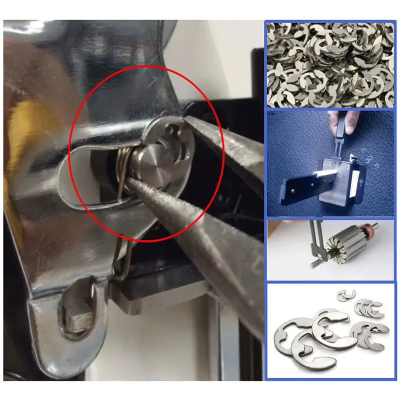120pcs Stainless Steel Split Ring M1.5-M10 E-type Snap Spring Automotive Fasteners With Box Hand Tools For Safety Fixing