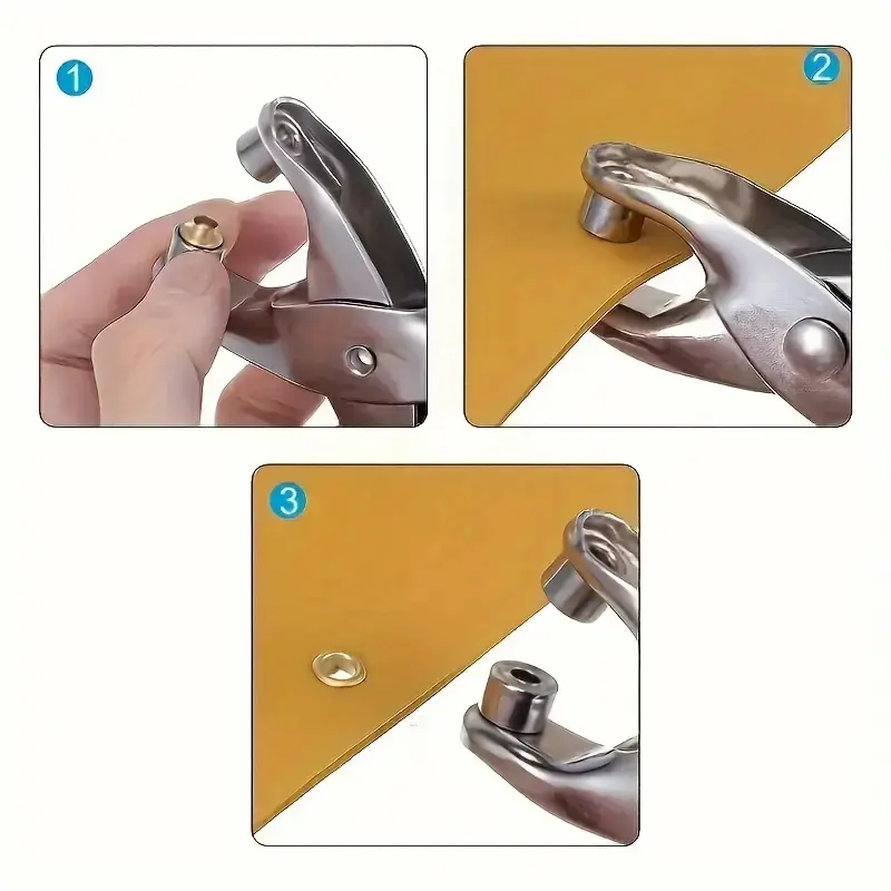 1 Set Grommet Eyelet Plier Kit Leather Manual Hole Punch Pliers For Belts Watch Bands Sewing Machine Bag DIY Eyelet Punch Tools