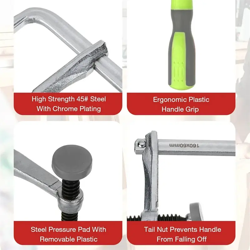 120/160/200/300mm Woodworking Guide Rail Clamp Dovetail Clamps Quick Screw Clamp For Carpentry Table Track Saw Rails Tools