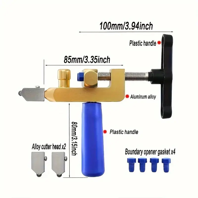 2 In 1 Glass Ceramic Tile Cutter Opener Breaker Pliers Tile Wheel Diamond Roller Cutting Manual Diamond With Knife Hand Tools