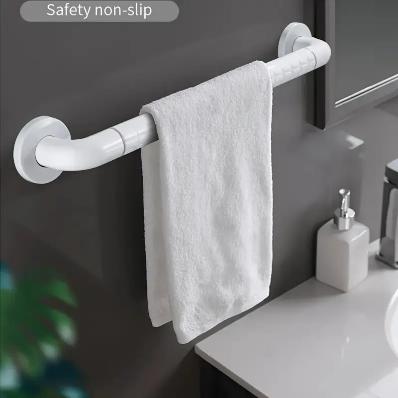 1pc Bathroom With Luminous Safety Anti-fall Handrail Stainless Steel Handle Elderly Non-slip Toilet Armrest Bathroom Accessories