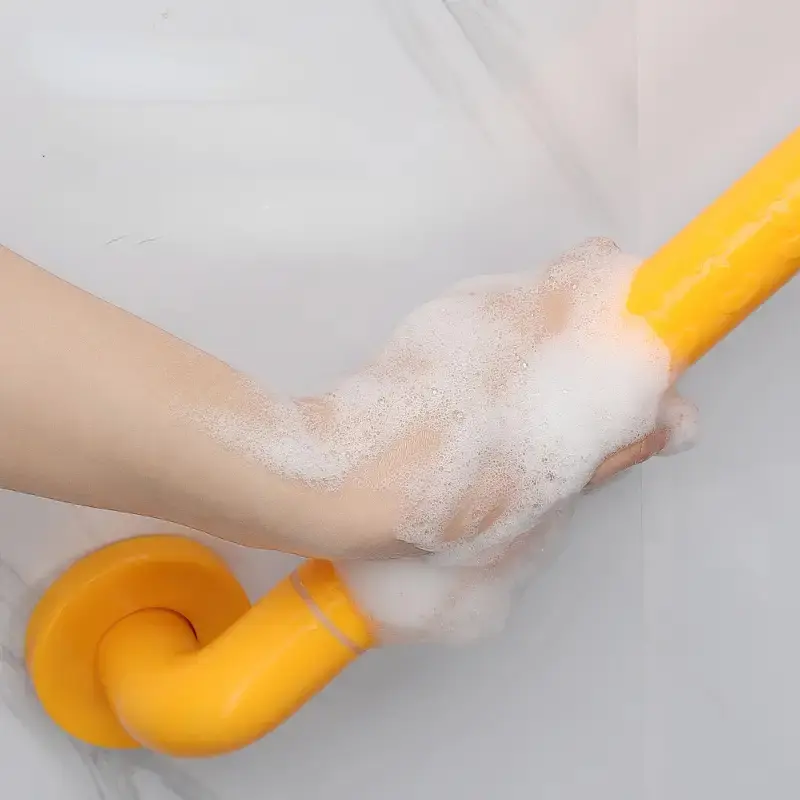1pc Bathroom With Luminous Safety Anti-fall Handrail Stainless Steel Handle Elderly Non-slip Toilet Armrest Bathroom Accessories