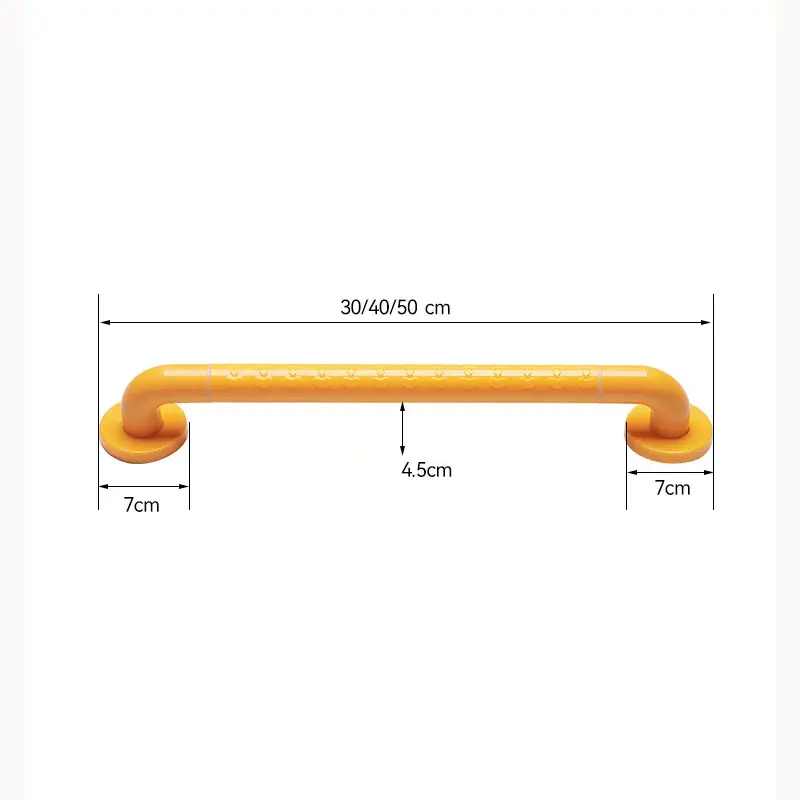 1pc Bathroom With Luminous Safety Anti-fall Handrail Stainless Steel Handle Elderly Non-slip Toilet Armrest Bathroom Accessories