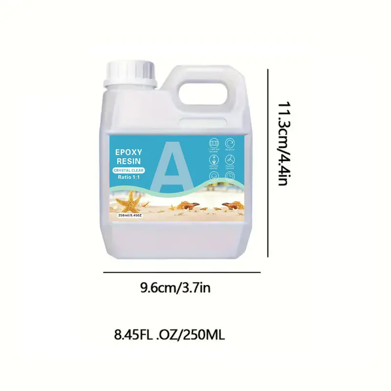 16.9oz Epoxy Resin Kit Crystal Clear Casting Table Top Epoxy Resin Bubble Free Fast Curing Resin For Countertop Jewelry DIY Art